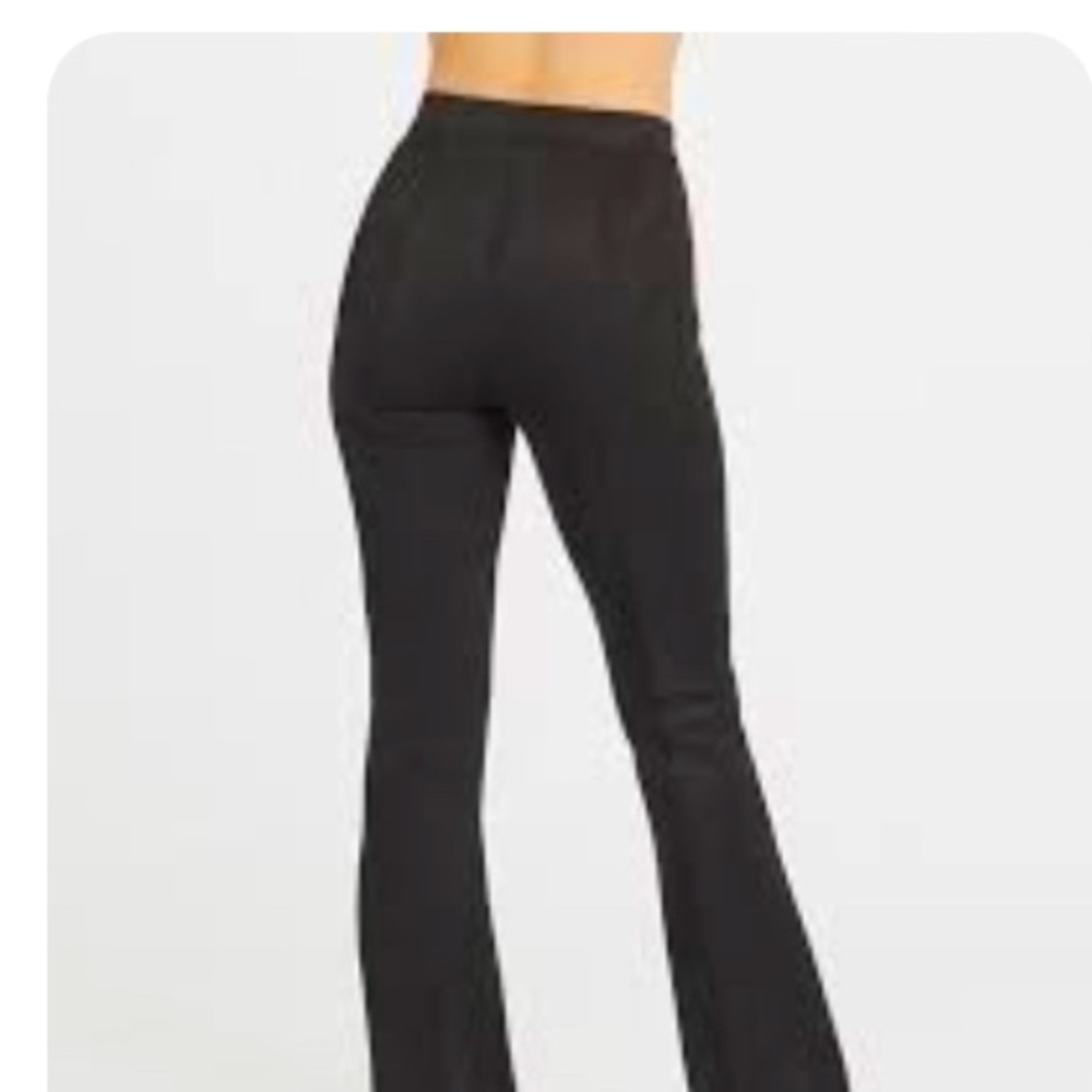 NWT Spanx black faux suede dress pants with boot cut leg, super sexy AND comfy!